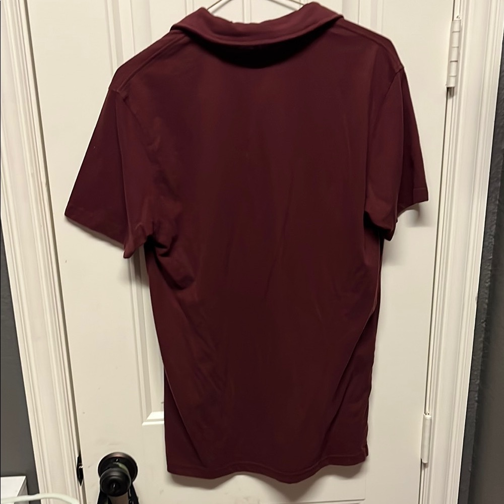 Red Polo Shirt Short Sleeve Knit Versatile - Picture 3 of 3